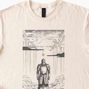 Dark Knight Medieval Armor Graphic Tee Moody Gothic Design